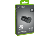 SBS Chargeur 1xUSB-C 25W & 1xUSB-A 18W Noir