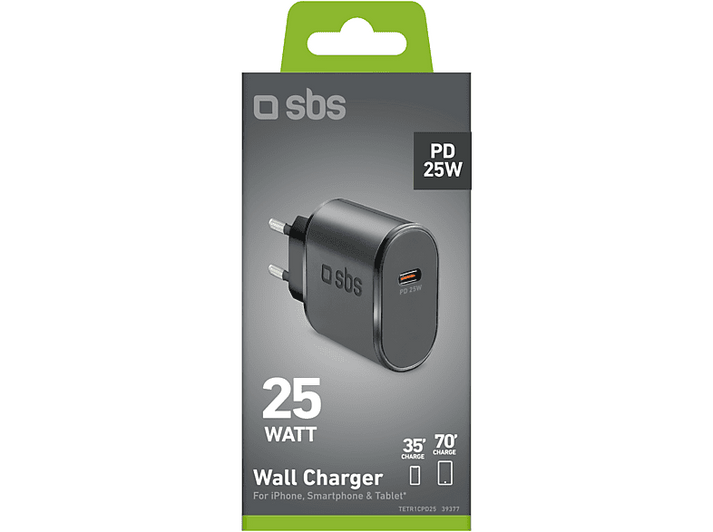 Batterie externe noire avec un socle de chargement sans fil, avec un support argenté.