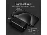 SBS Chargeur 1xUSB-C 65W & 1x USB-A 18W Noir