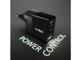 SBS Chargeur 2xUSB-C 65W & 1x USB-A 60W LCD Noir