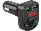 SBS Chargeur & FM Bluetooth Receiver 2xUSB-A 15W Noir