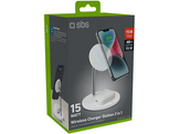 SBS Chargeur sans fil 2-1 15W Blanc