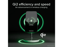 Charger l&#39;image dans la galerie, Station de charge sans fil avec un téléphone affichant 65% de charge et une lumière verte.
