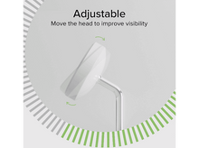 Charger l&#39;image dans la galerie, Gros plan d&#39;un appareil blanc avec un motif circulaire vert et gris.
