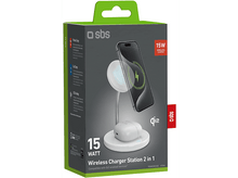 Charger l&#39;image dans la galerie, Boîte de chargeur sans fil avec téléphone et montre.
