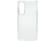 Coque de téléphone transparente, montrant l'arrière d'un téléphone, avec un cadre transparent.