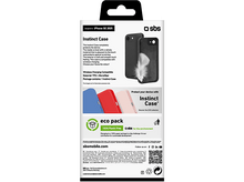 Charger l&#39;image dans la galerie, Un étui de téléphone noir avec une plume blanche et du texte.
