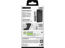 Charger l&#39;image dans la galerie, Dos d&#39;un emballage de coque iPhone. Image de coque noire, symboles et informations écologiques.
