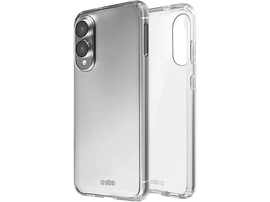 Coque transparente, vue arrière avec trois caméras visibles.