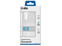 Charger l&#39;image dans la galerie, Emballage de coque transparente : &quot;0.3 Skinny&quot;, &quot;100% Clear&quot;, &quot;Samsung A36&quot;.
