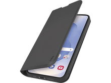 Charger l&#39;image dans la galerie, Coque de téléphone noire, ouverte. Le téléphone affiche des applications à l&#39;écran. La coque est gris foncé.
