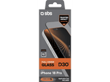 SBS D3O Full cover Glas avec applicateur  Protecteur d'écran pour Apple iPhone 18 Pro Transparent