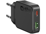 SBS Kit de chargement SBS 3-en-1 : chargeur 30 W, câble USB-C de 3 m, batterie externe de 10 000 mAh