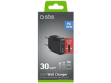 SBS Kit de chargement SBS 3-en-1 : chargeur 30 W, câble USB-C de 3 m, batterie externe de 10 000 mAh