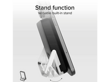 Charger l&#39;image dans la galerie, Un téléphone noir avec un support.
