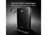 SBS Powerbank 1xUSB-C & 1x USB-A & int. USB-C 20000mAh 10W LCD Black