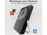SBS Powerbank 1xUSB-C 5000mAh 15W Magsafe LCD Stand Black