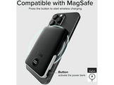 SBS Powerbank 1xUSB-C 5000mAh 15W Magsafe LCD Stand Black