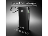 SBS Powerbank 1xUSB-C & int. USB-C 10000mAh 10W LCD Black