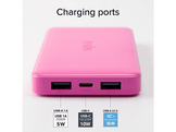 SBS Powerbank 2xUSB-A & 1xUSB-C 10000mAh 10W Pink