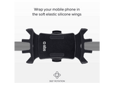 SBS Support de téléphone portable rotatif à 360° pour vélos et scooters Noir