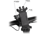 SBS Support de téléphone portable rotatif à 360° pour vélos et scooters Noir