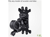 SBS Support de téléphone portable rotatif à 360° pour vélos et scooters Noir