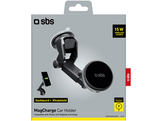 SBS Support et chargeur smartphone pour voiture Télescopique Ventouse Magsafe 15W Noir (TESUPMAGEXTWIR15W)