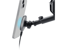 Charger l&#39;image dans la galerie, Un smartphone en charge, connecté à un support de voiture magnétique.
