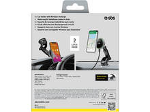 Charger l&#39;image dans la galerie, Support de voiture avec recharge sans fil, téléphone en place, et ventouse.
