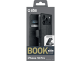 SBS Wallet Classic Flipcover pour Apple iPhone 18 Pro Noir
