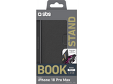 SBS Wallet Smart Flipcover pour Apple iPhone 18 Pro Max Noir