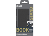 SBS Wallet Smart Flipcover pour Apple iPhone 18 Pro Noir