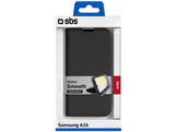 SBS Wallet smooth Étui de téléphone pour Samsung Galaxy A26 Noir