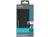 SBS Wallet smooth Étui de téléphone pour Samsung Galaxy A57 Noir