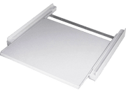 Plateau métallique blanc pour appareil. Possède des rails de guidage.