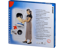 Charger l&#39;image dans la galerie, Boîte d&#39;une machine à laver et d&#39;un sèche-linge, avec une femme en robe.
