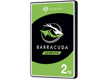 Charger l&#39;image dans la galerie, Un disque dur Seagate Barracuda 2 To avec une étiquette verte et un logo blanc.
