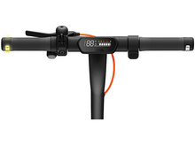 Charger l&#39;image dans la galerie, Guidon de trottinette électrique avec écran LCD, câble orange et lumières. Couleur noire.
