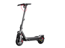 Charger l&#39;image dans la galerie, Une trottinette électrique Segway noire avec des accents rouges, sur fond noir.
