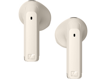 Charger l&#39;image dans la galerie, Deux écouteurs crème. Fond blanc.
