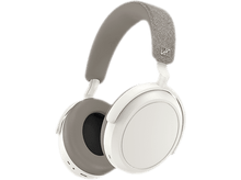 Charger l&#39;image dans la galerie, Casque blanc avec coussinets et bandeau gris.
