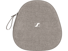 Charger l&#39;image dans la galerie, Étui ovale gris avec logo Sennheiser, fermeture éclair et poignée.
