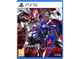 La couverture du jeu Shin Megami Tensei V: Vengeance sur PS5, avec plusieurs personnages.