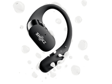 Charger l&#39;image dans la galerie, Écouteur Shokz avec des éclaboussures blanches sur fond noir.
