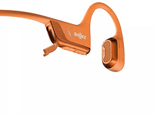 Charger l&#39;image dans la galerie, Casque Shokz orange sur fond blanc. L&#39;écouteur est en position ouverte.
