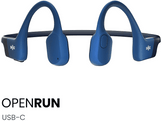 SHOKZ OpenRun USB-C Casque à conduction osseuse - Bleu Oreillettes sans fil Bleu