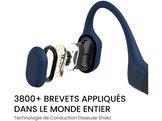 SHOKZ OpenRun USB-C Casque à conduction osseuse - Bleu Oreillettes sans fil Bleu