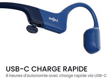 Charger l&#39;image dans la galerie, SHOKZ OpenRun USB-C Casque à conduction osseuse - Bleu
