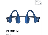SHOKZ OpenRun USB-C Casque à conduction osseuse - Bleu Oreillettes sans fil Bleu